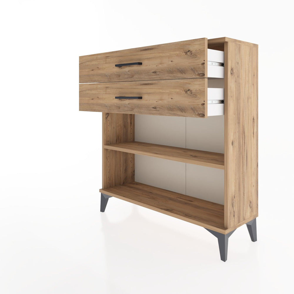 Woodntry Modular Dresser Pine 88x30x84 cm with Drawers and Shelves CR4-3