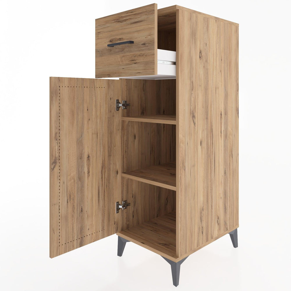 Woodntry Modular Cabinet Pine 44x59x122 cm with Doors and Drawers KC4-3