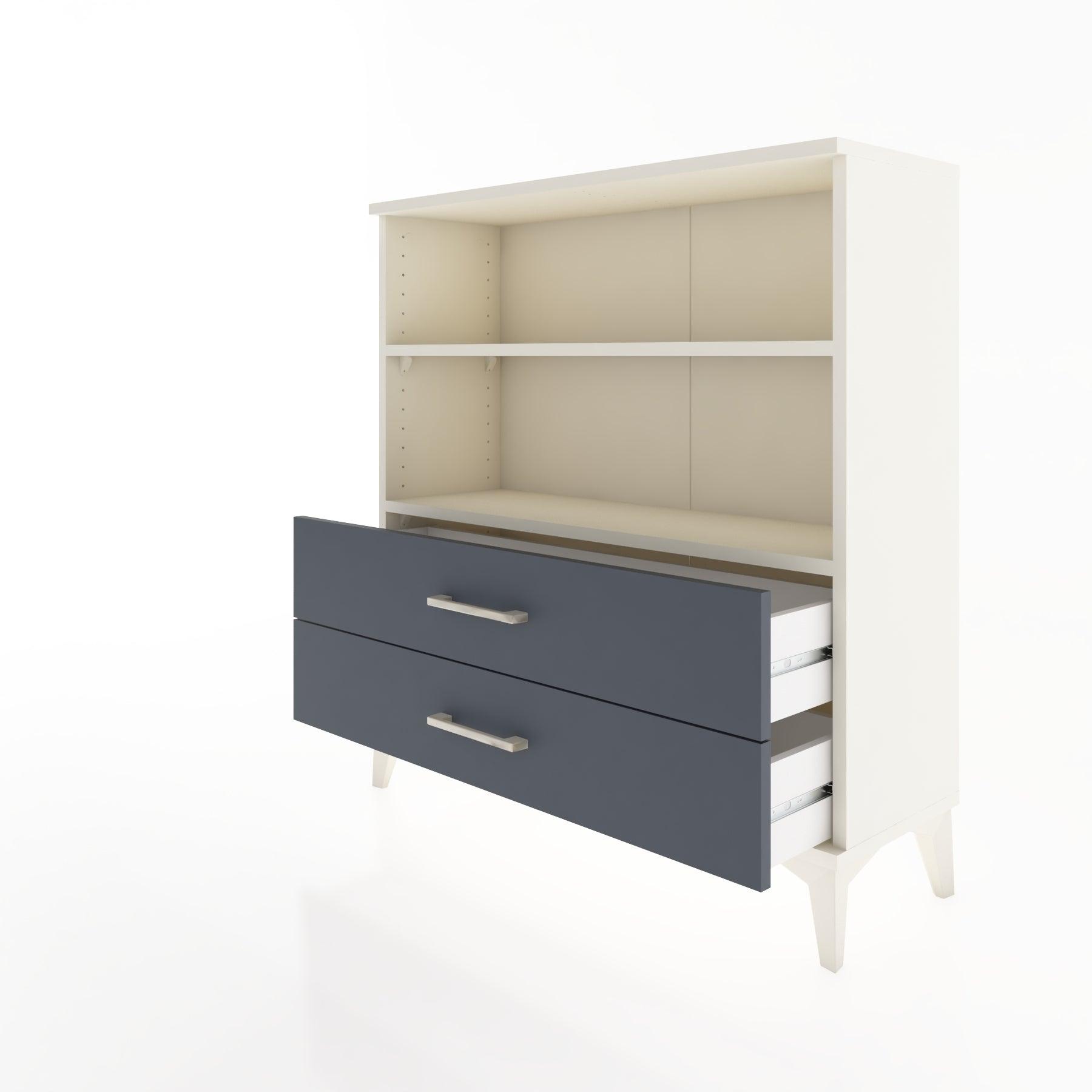 Woodntry Modular Dresser Moonstone 88x30x84 cm with Drawers and Shelves CR5-1