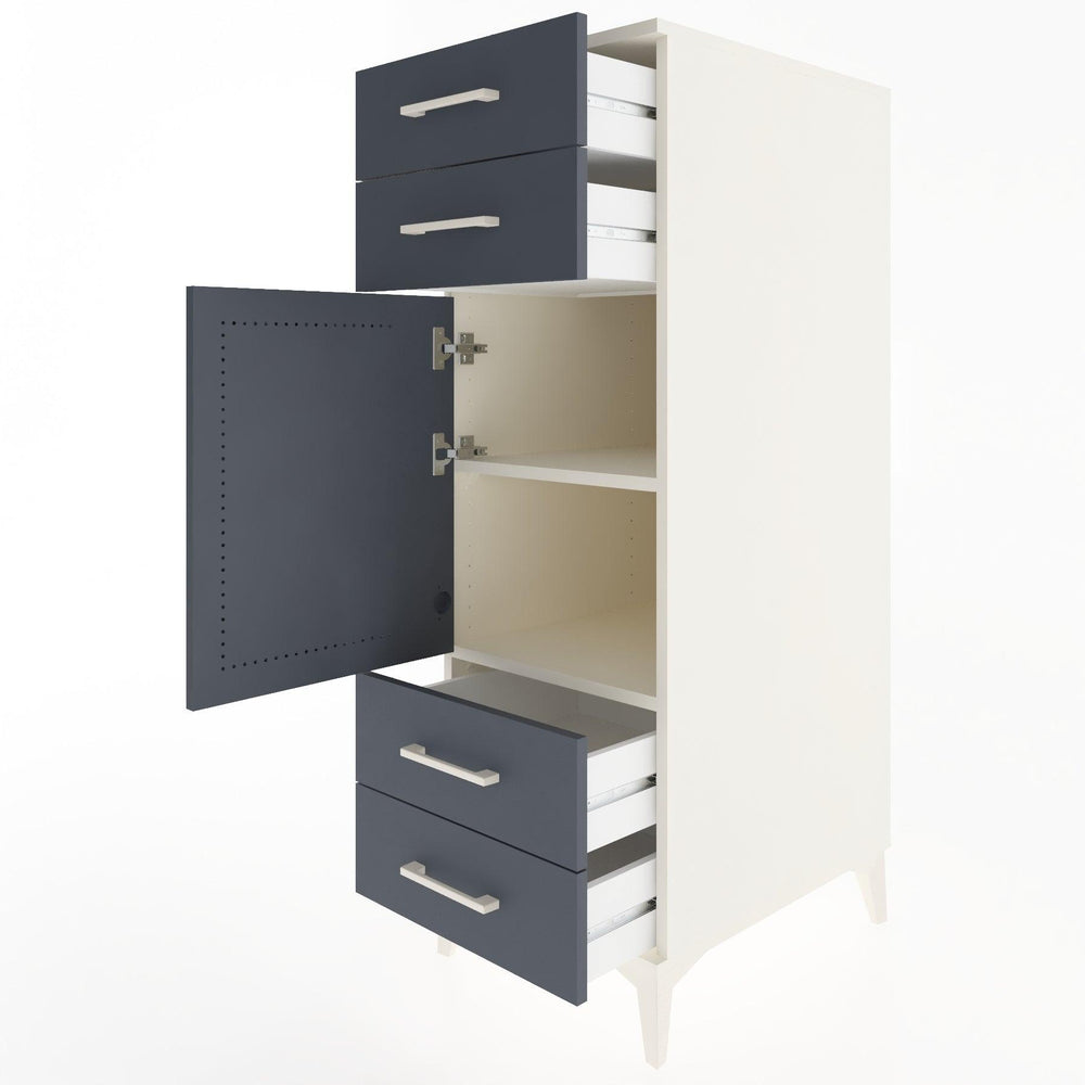 Woodntry Modüler Dolap Aytaşı 44x30x122 cm Kapaklı ve Çekmeceli KC55-1