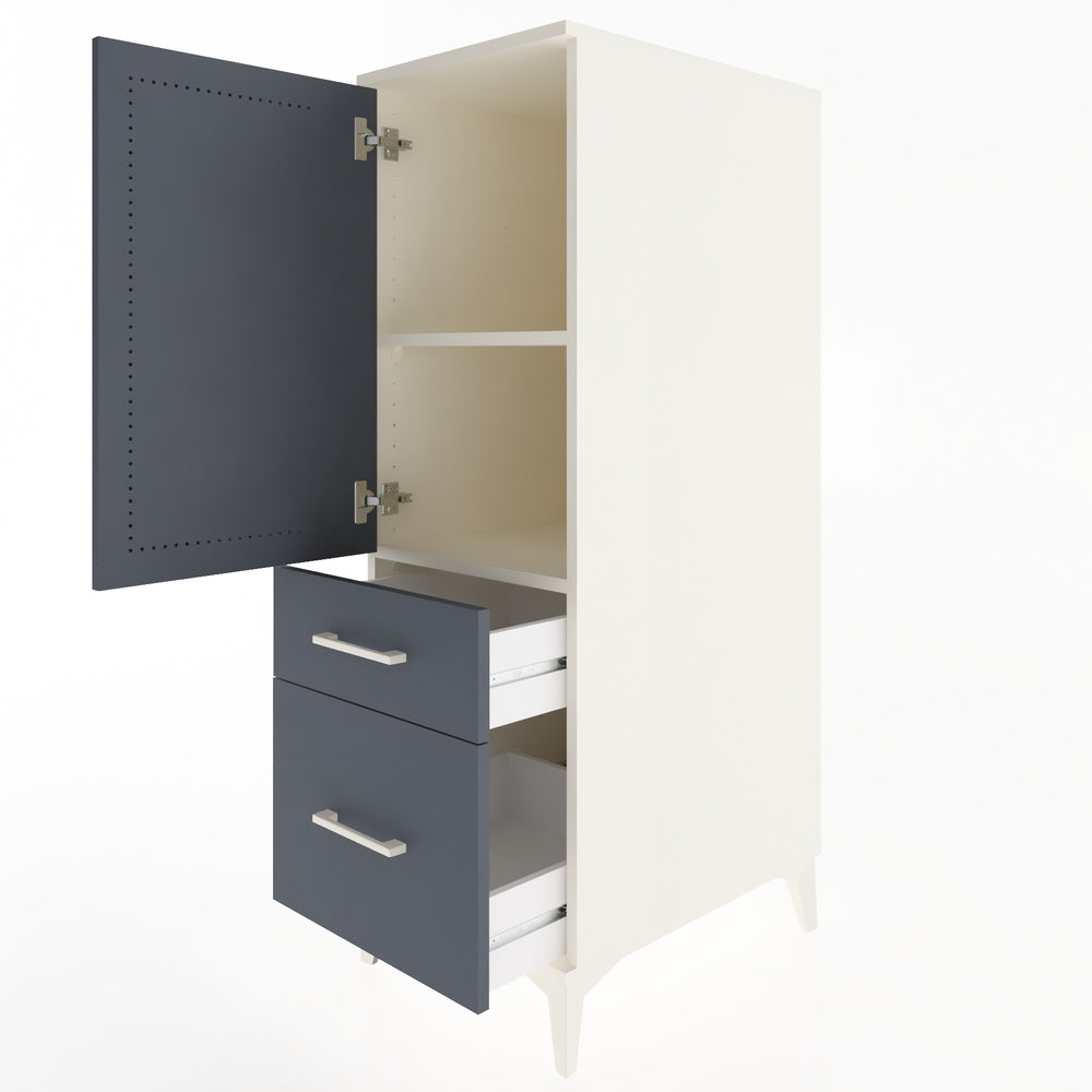 Woodntry Modular Cabinet Moonstone 44x59x122 cm with Doors and Drawers KC105-1