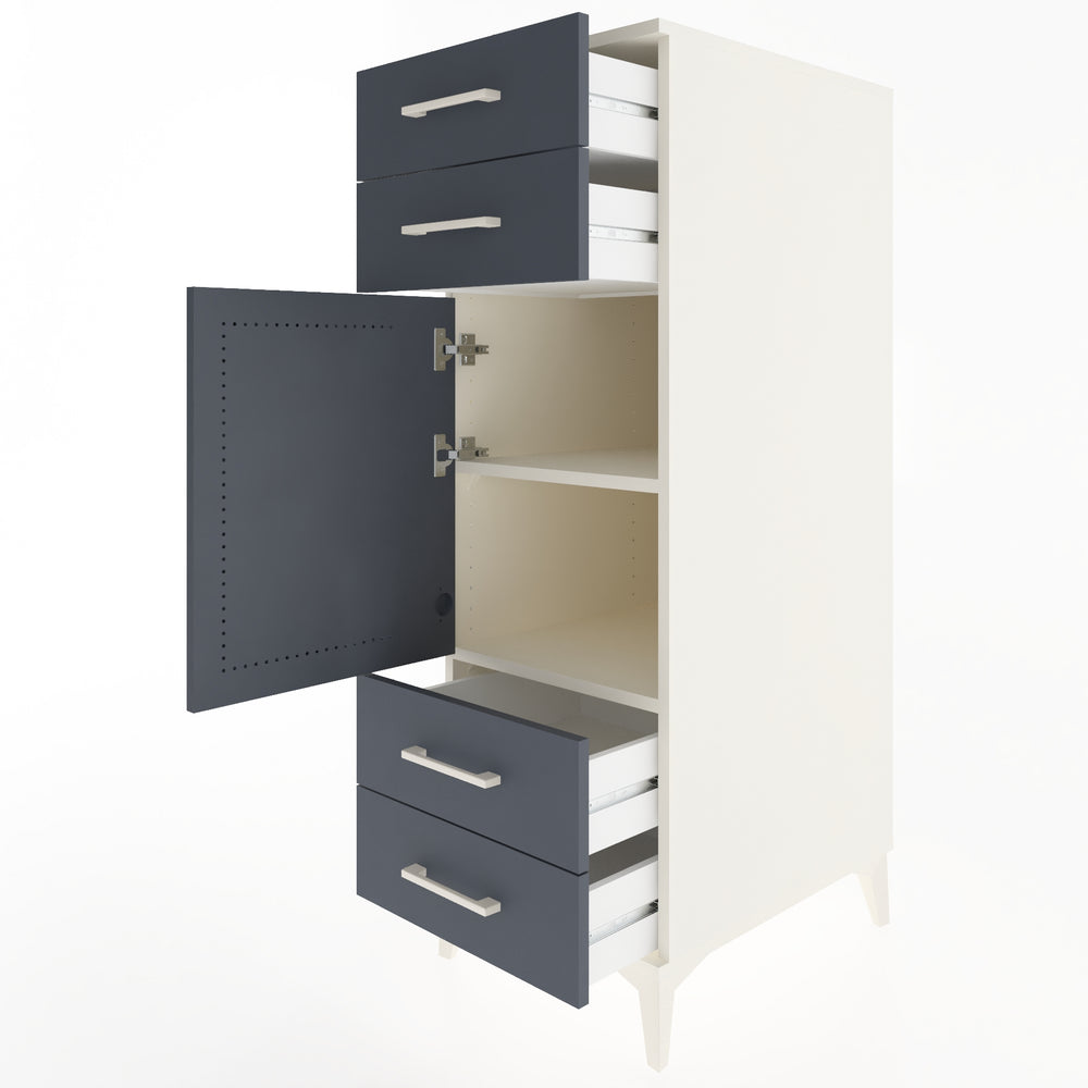 Woodntry Modüler Dolap Aytaşı 44x59x122 cm Kapaklı ve Çekmeceli KC55-1