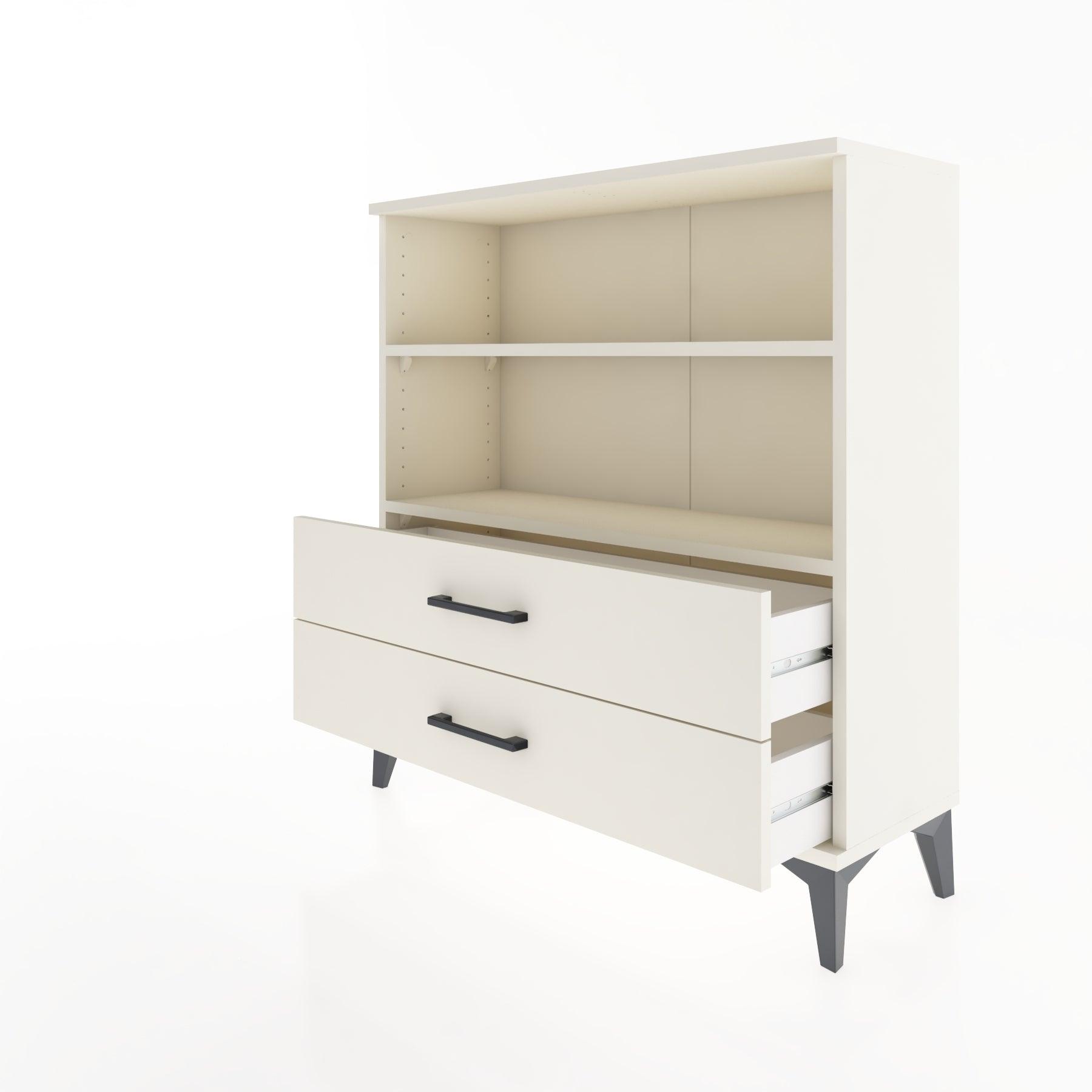 Woodntry Modular Dresser Moonstone 88x30x84 cm with Drawers and Shelves CR5-1