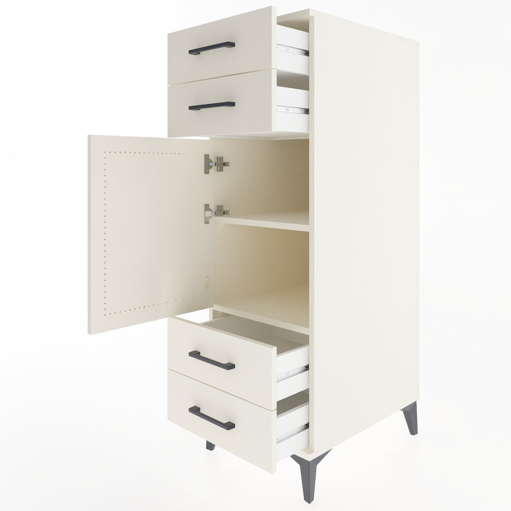 Woodntry Modüler Dolap Aytaşı 44x59x122 cm Kapaklı ve Çekmeceli KC55-1