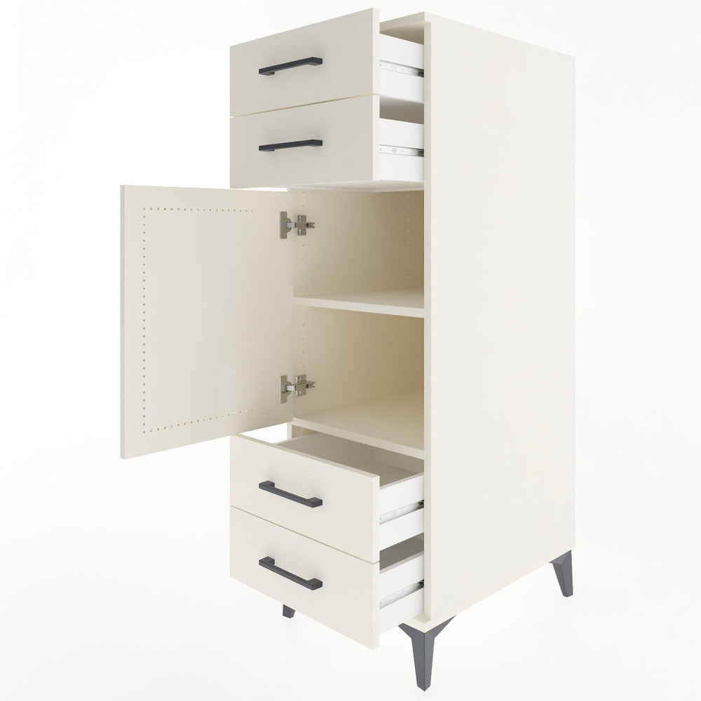 Woodntry Modüler Dolap Aytaşı 44x59x122 cm Kapaklı ve Çekmeceli KC5-1