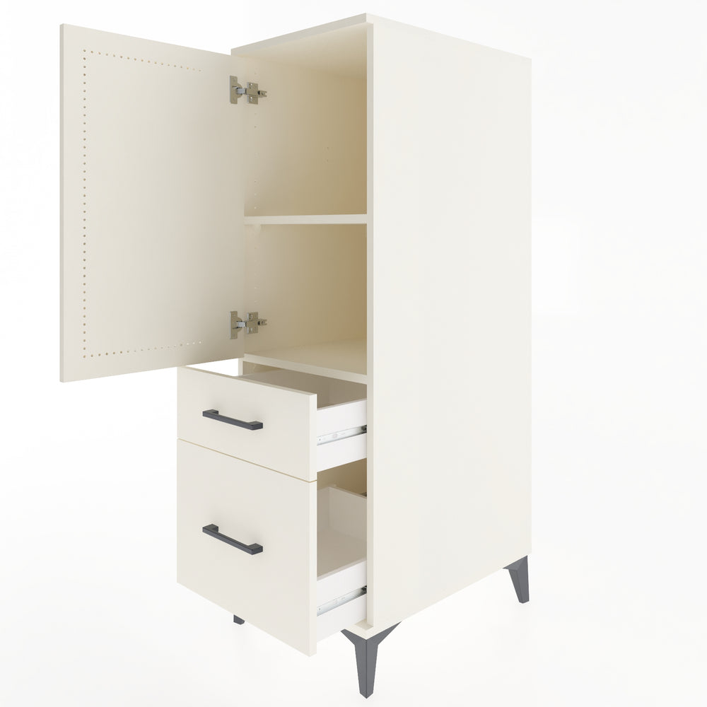 Woodntry Modular Cabinet Moonstone 44x59x122 cm with Doors and Drawers KC105-1