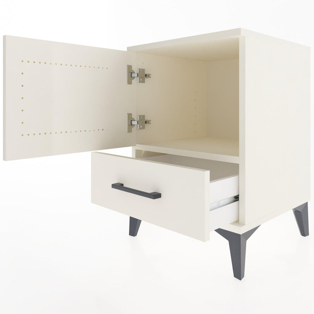 Woodntry Modular Nightstand Moonstone 44x44x52 cm with Cover and Drawer KC5-1