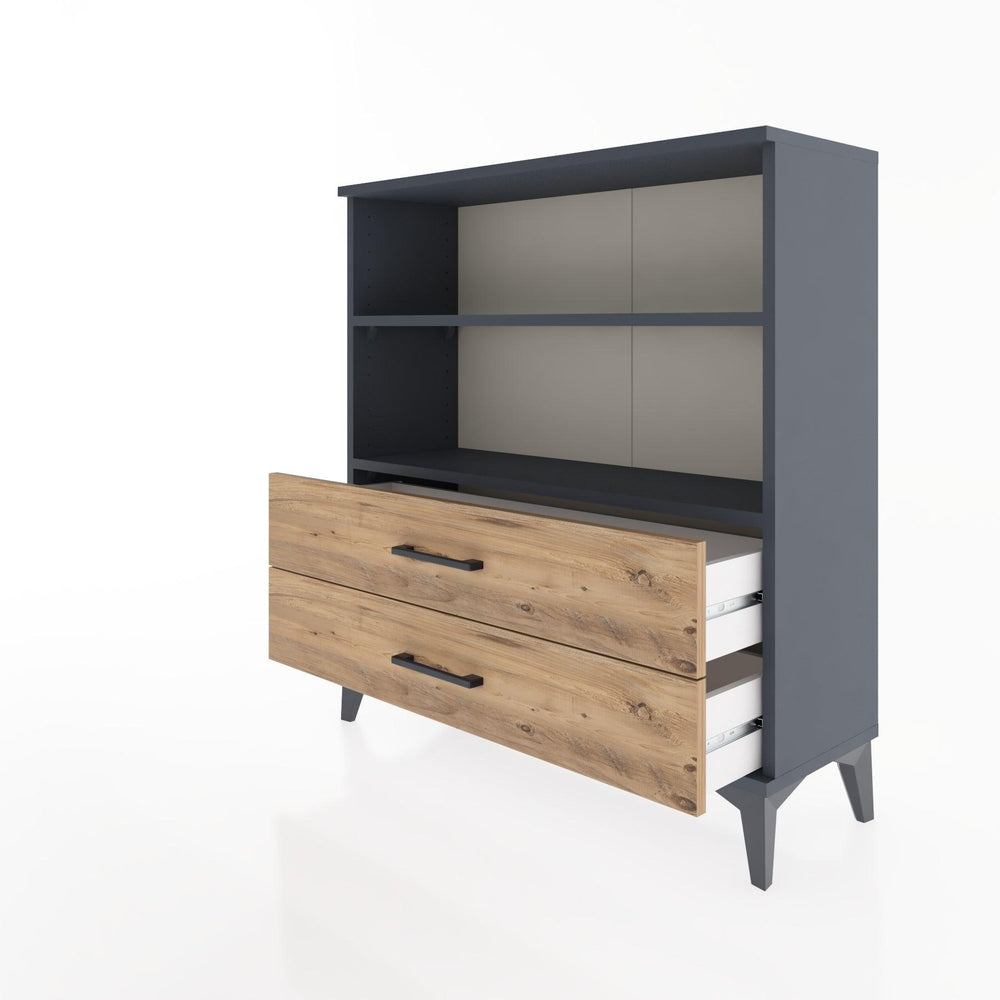 Woodntry Modular Dresser Anthracite 88x30x84 cm with Drawers and Shelves CR5-2