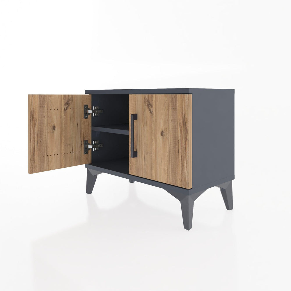 Woodntry Modular Nightstand Anthracite 60x30x36 cm with Lid K5-2