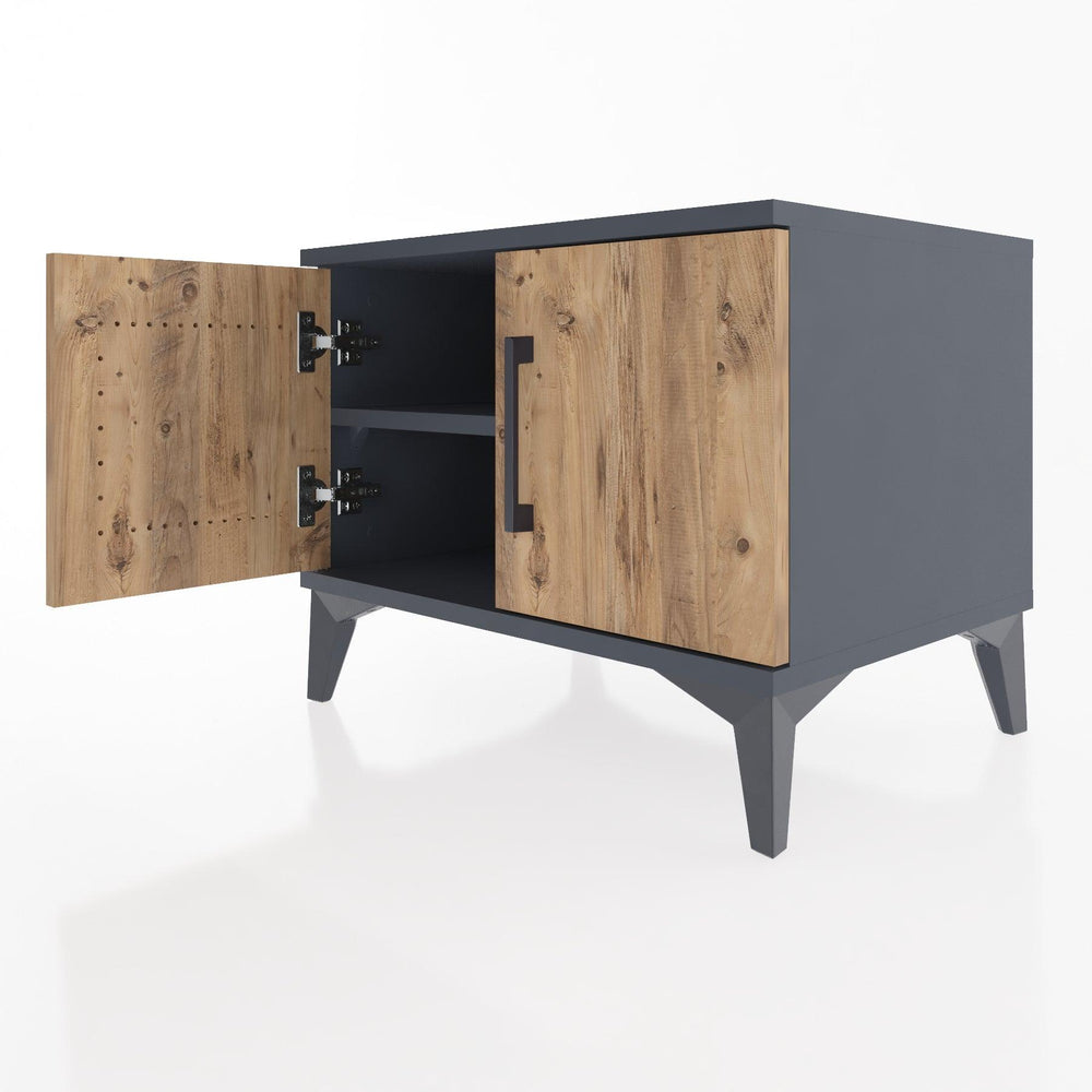 Woodntry Modular Nightstand Anthracite 60x44x68 cm Lidded K5-2