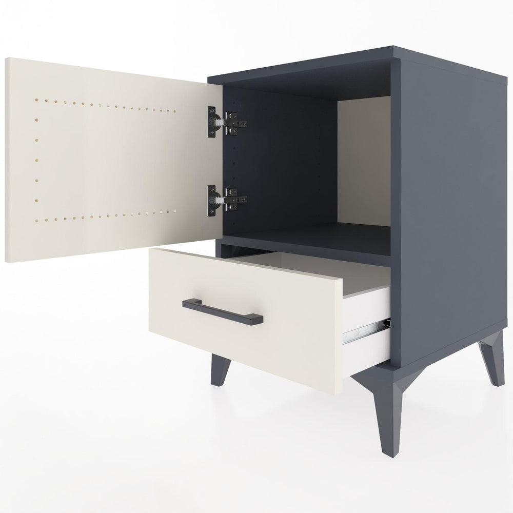 Woodntry Modular Nightstand Anthracite 44x44x52 cm with Cover and Drawer KC5-2