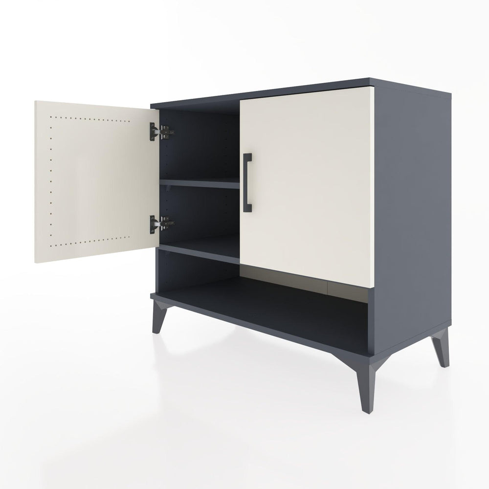 Woodntry Modüler Şifonyer Antrasit 88x44x68 cm Kapaklı ve Raflı KR5-2