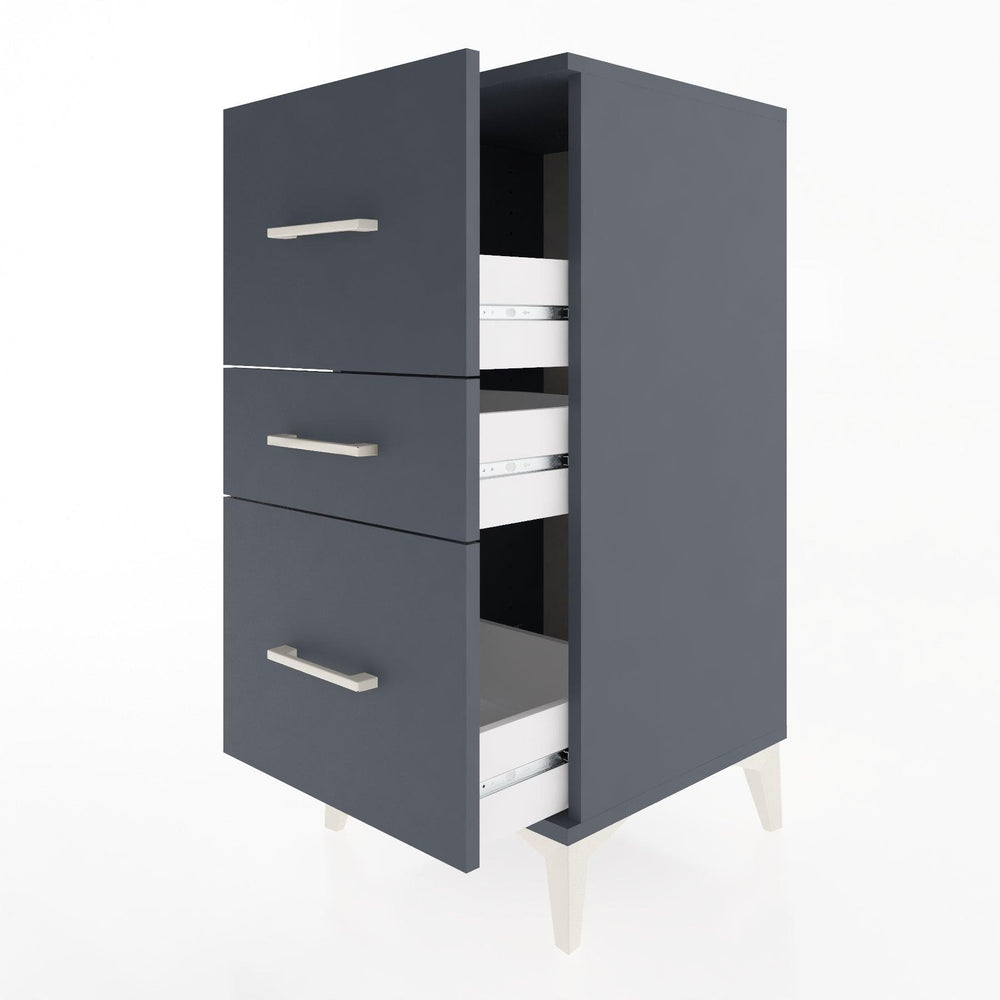 Woodntry Modüler Komodin Antrasit 44x44x84 cm Çekmeceli C5-2