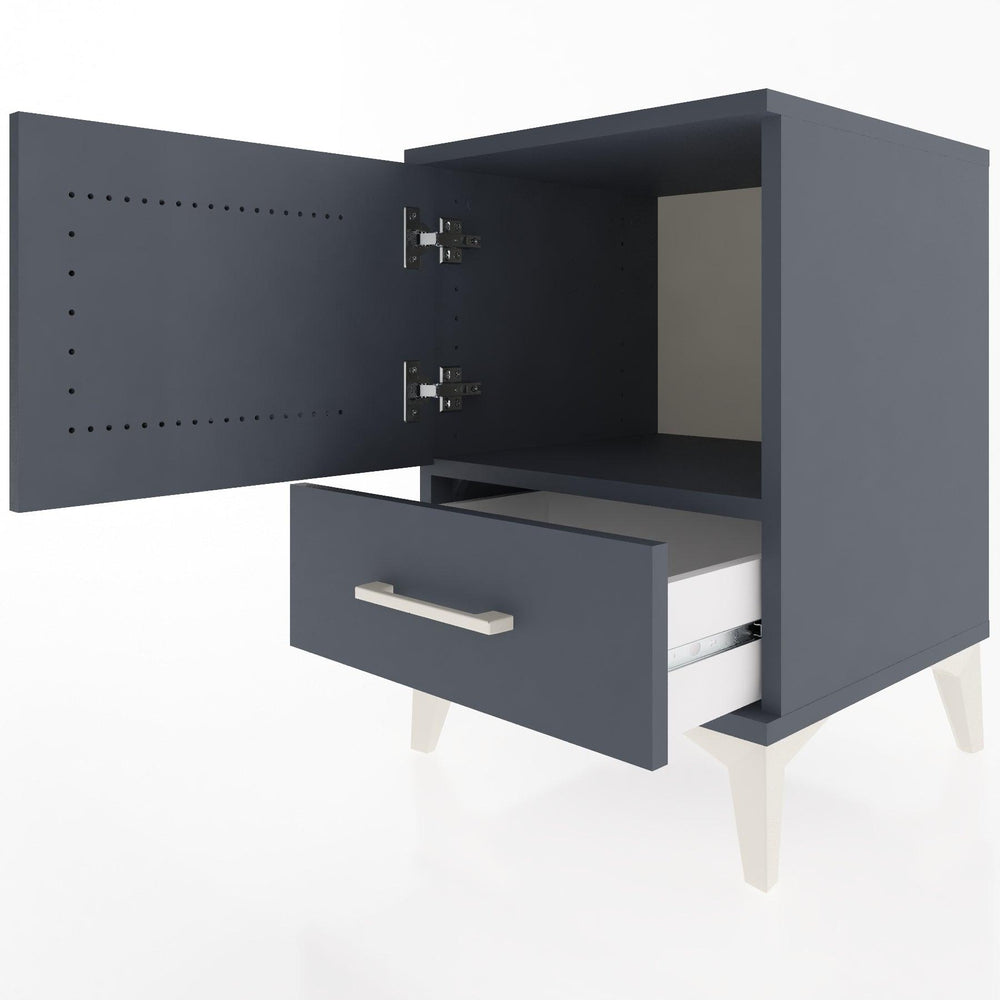 Woodntry Modular Nightstand Anthracite 44x44x52 cm with Cover and Drawer KC5-2