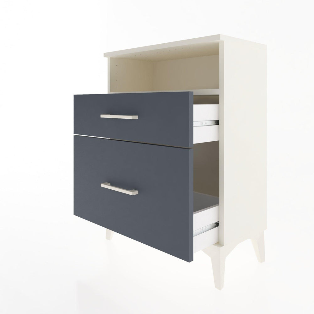 Woodntry Modular Nightstand Moonstone 60x30x68 cm with Drawer and Shelf CR6-1