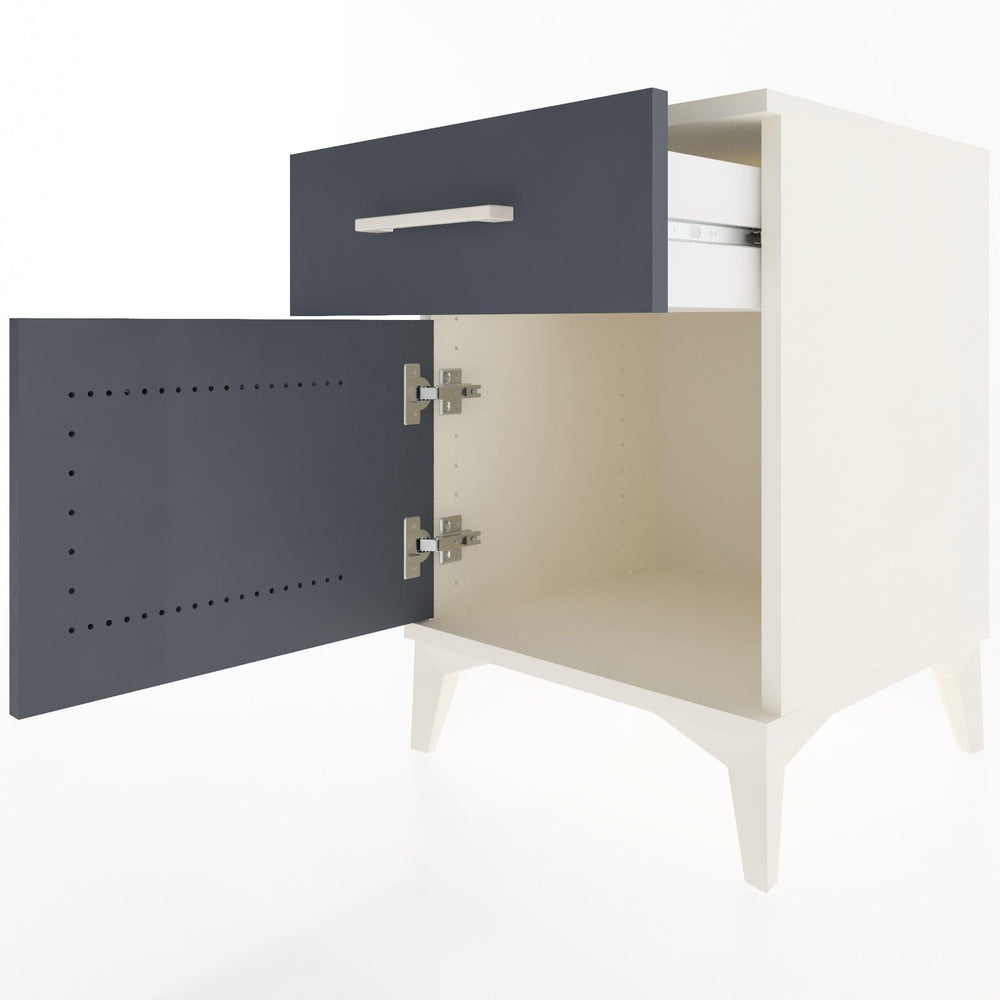 Woodntry Modular Nightstand Moonstone 44x44x52 cm with Cover and Drawer KC6-1