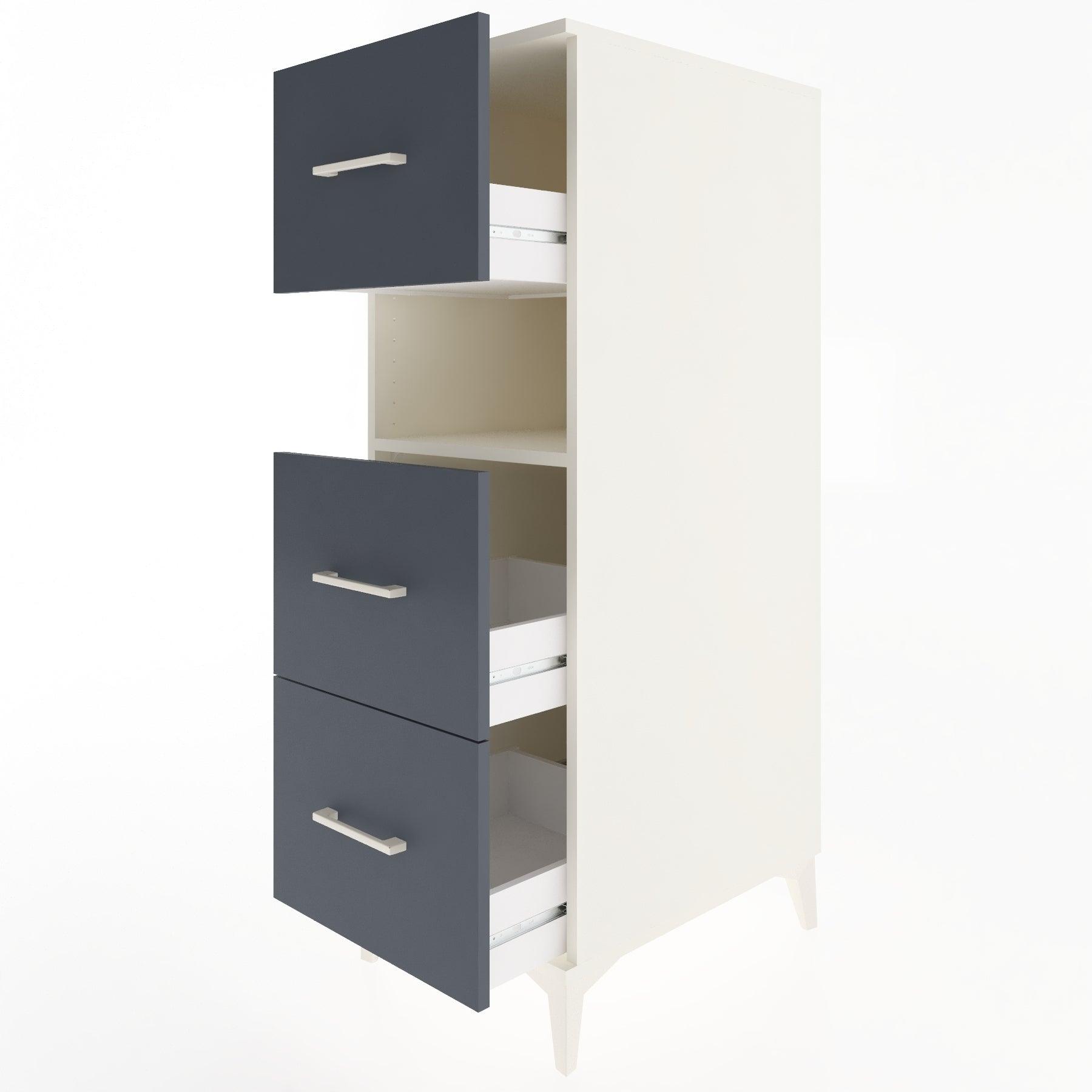 Woodntry Modular Cabinet Moonstone 44x30x122 cm with Drawers and Shelves CR106-1
