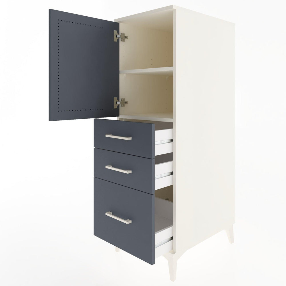 Woodntry Modüler Dolap Aytaşı 44x59x122 cm Kapaklı ve Çekmeceli KC6-1