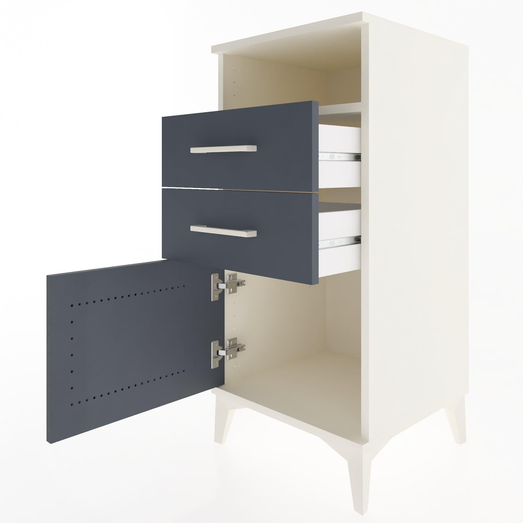 Woodntry Modular Nightstand Moonstone 44x44x84 cm Functional F50-1