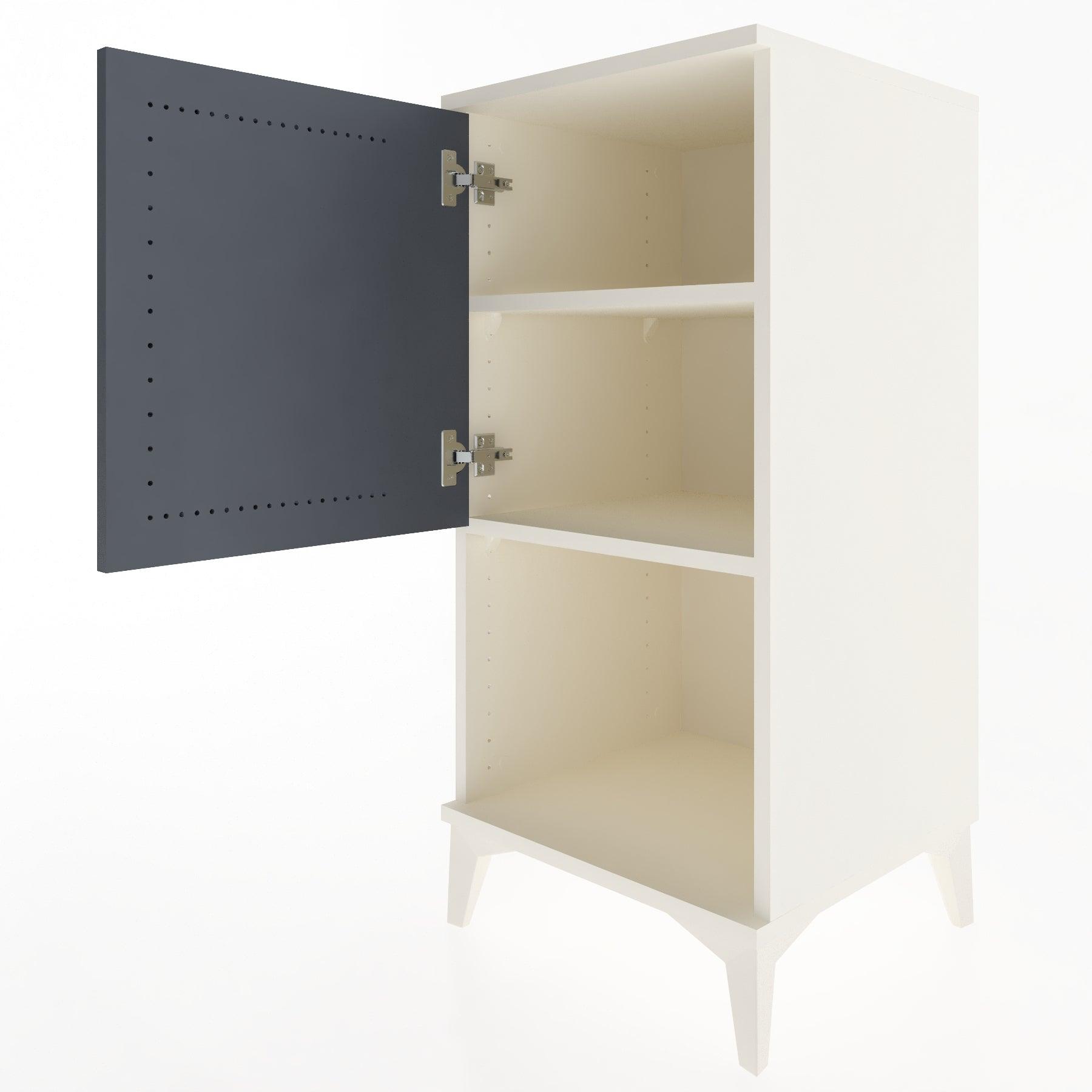 Woodntry Modular Nightstand Moonstone 44x44x84 cm with Cover and Shelf KR28-1