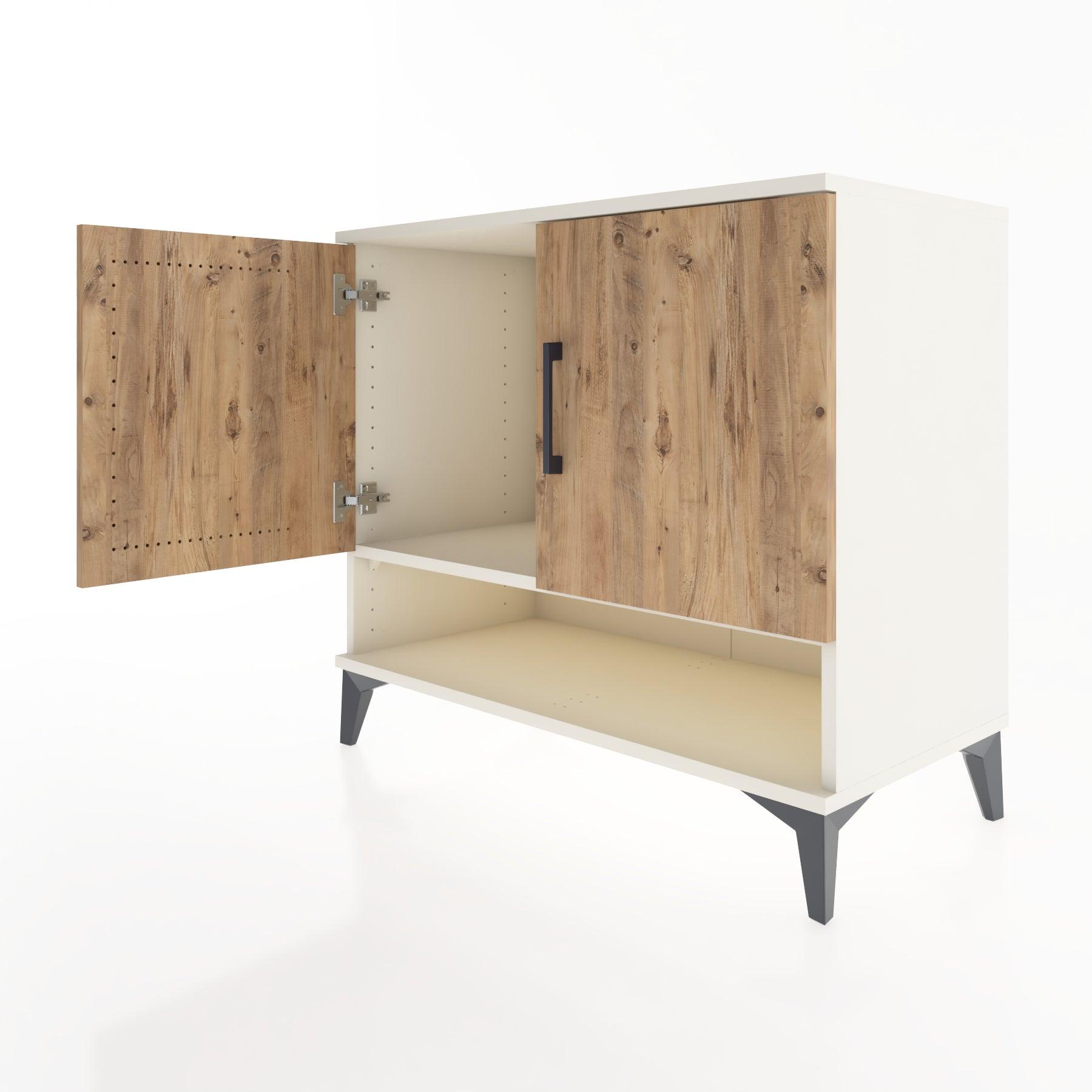 Woodntry Modüler Şifonyer Aytaşı 88x44x68 cm Kapaklı ve Raflı KR6-1