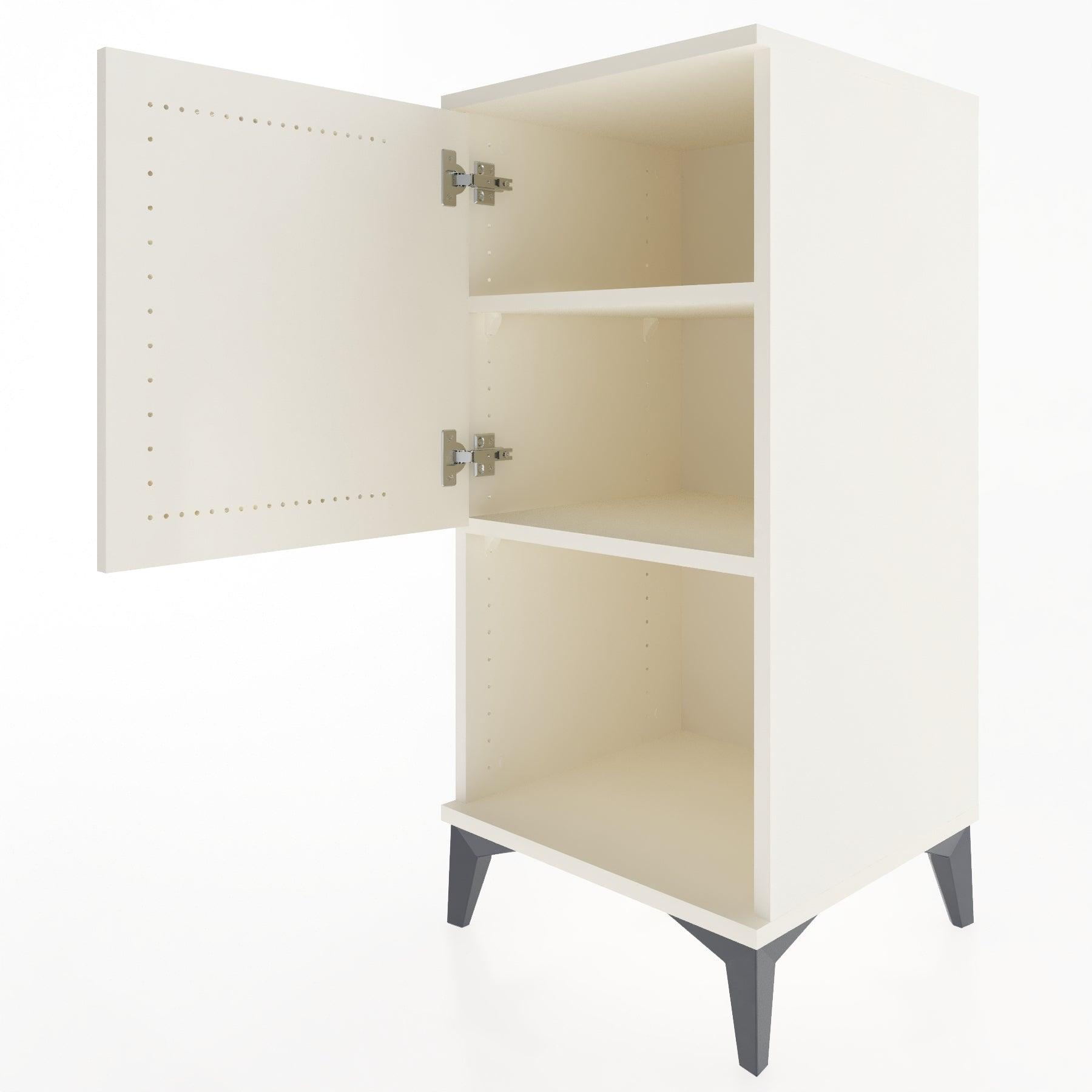 Woodntry Modular Nightstand Moonstone 44x44x84 cm with Cover and Shelf KR28-1