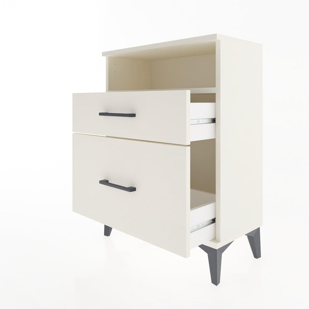 Woodntry Modular Nightstand Moonstone 60x30x68 cm with Drawer and Shelf CR6-1