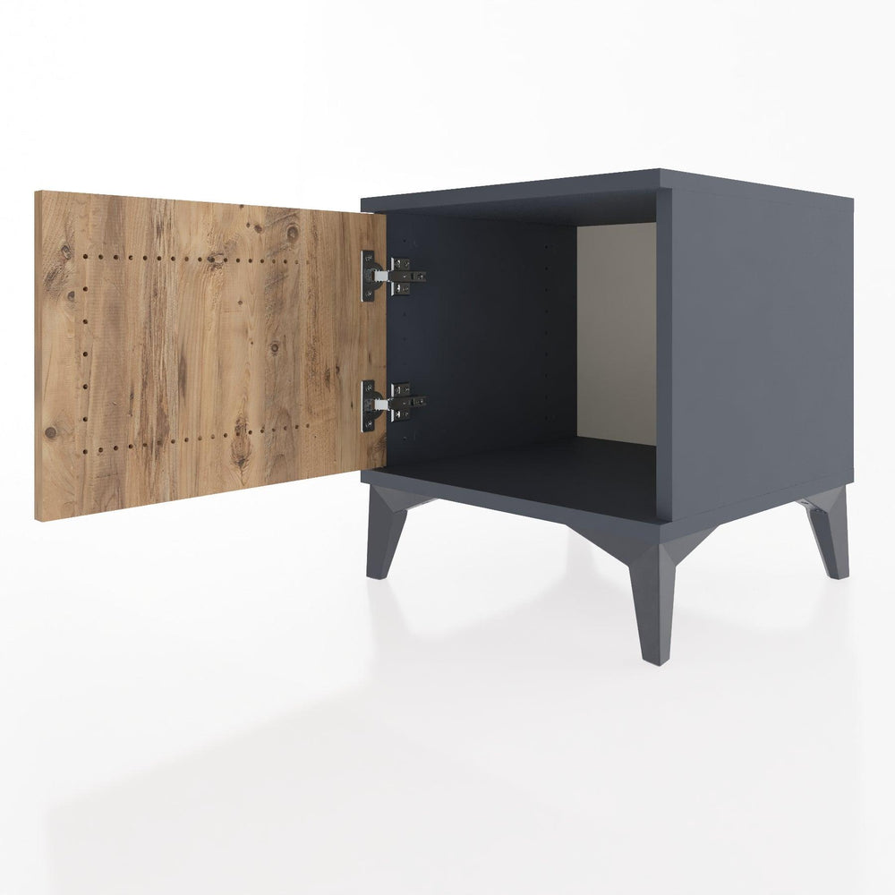 Woodntry Modular Nightstand Anthracite 44x44x36 cm Lidded K6-2