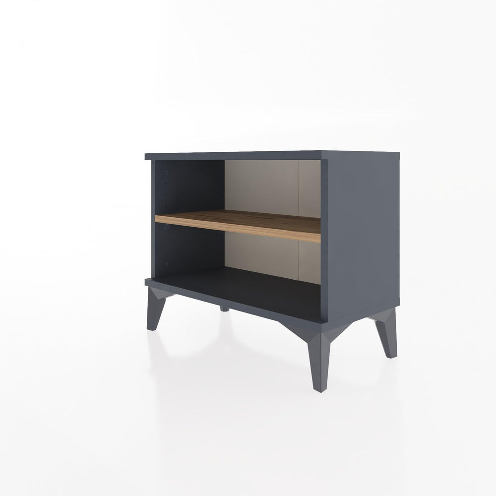 Woodntry Modular Nightstand Anthracite 60x30x36 cm with Shelf R6-2