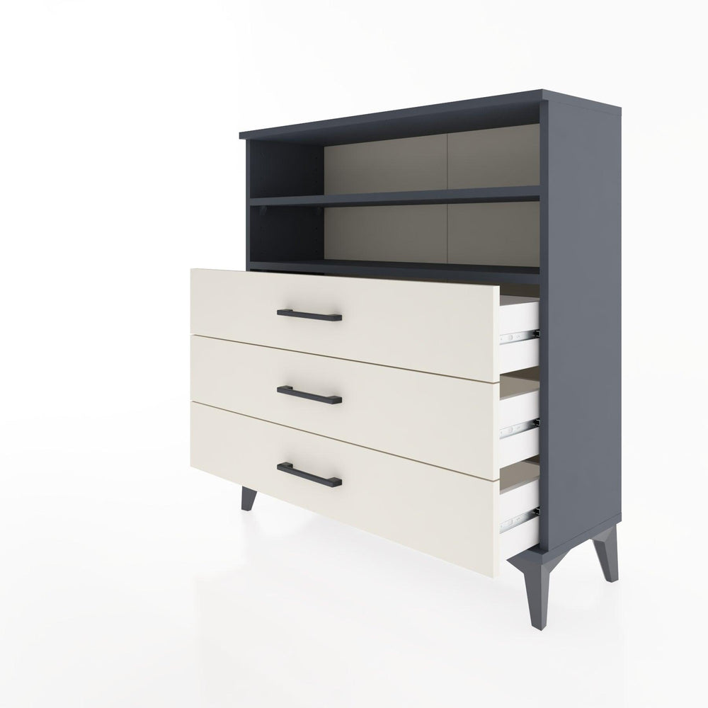 Woodntry Modular Dresser Anthracite 88x30x84 cm with Drawers and Shelves CR6-2