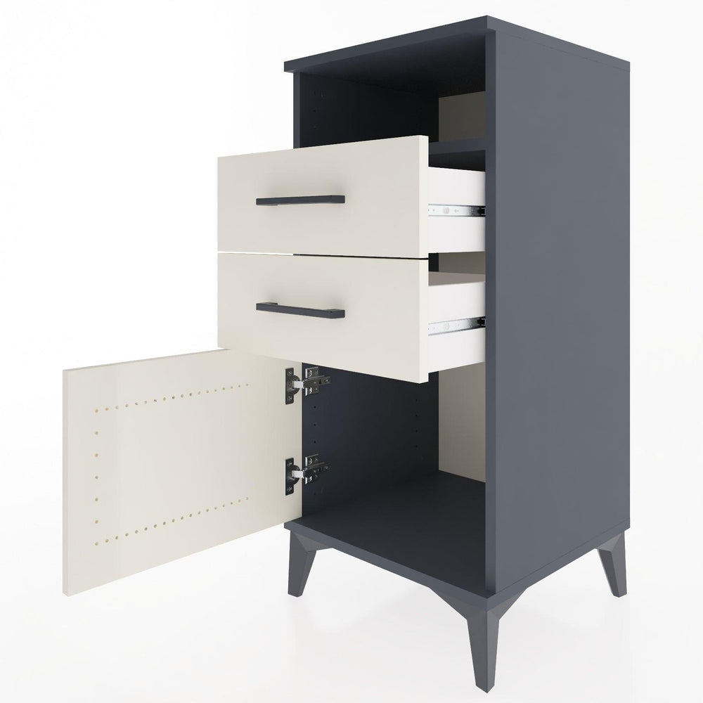 Woodntry Modular Nightstand Anthracite 44x44x84 cm Functional F50-2