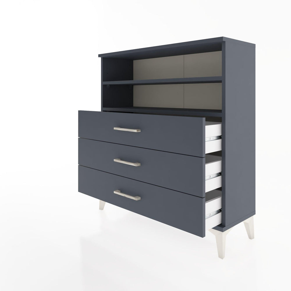 Woodntry Modular Dresser Anthracite 88x30x84 cm with Drawers and Shelves CR6-2