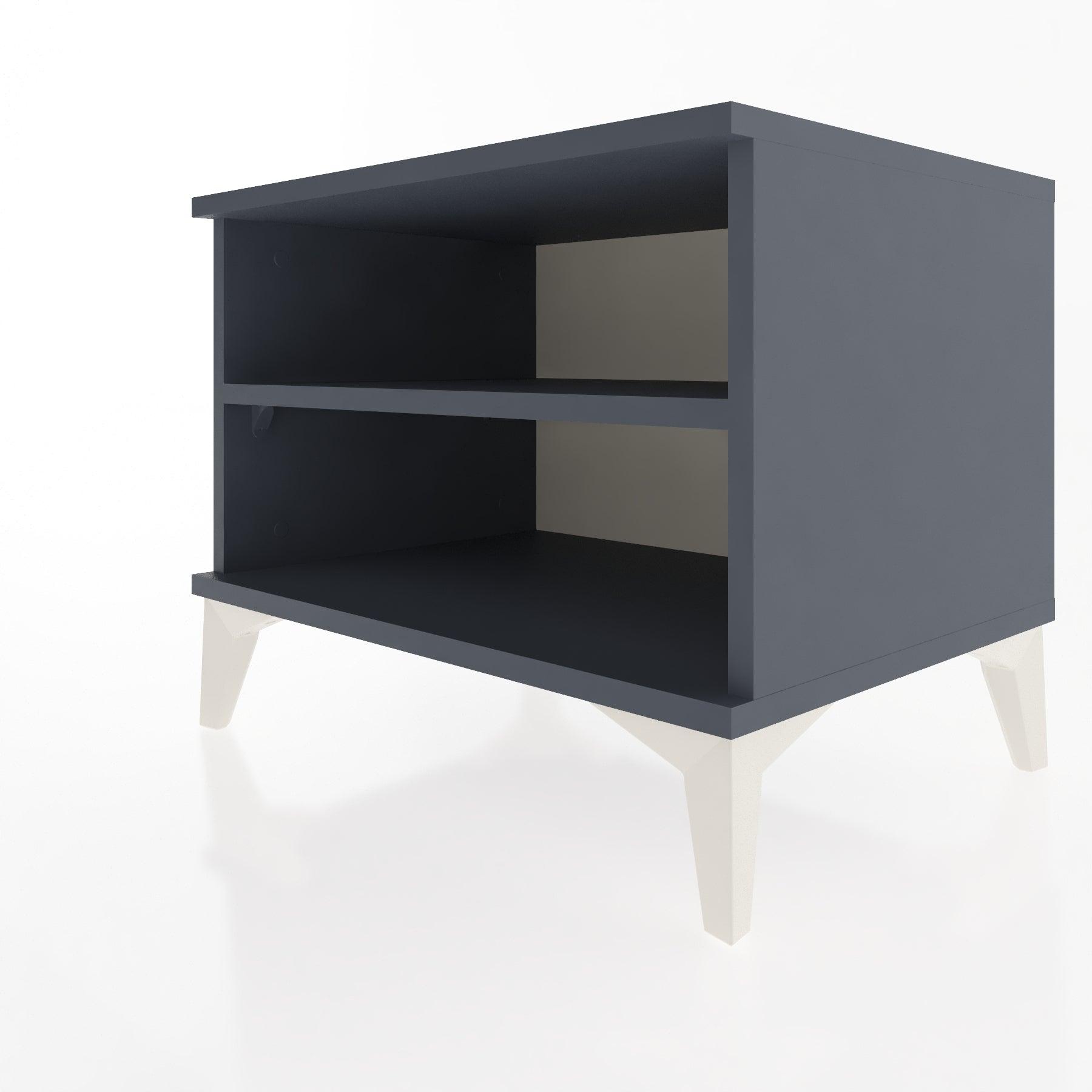 Woodntry Modular Nightstand Anthracite 60x44x68 cm with Shelf R6-2