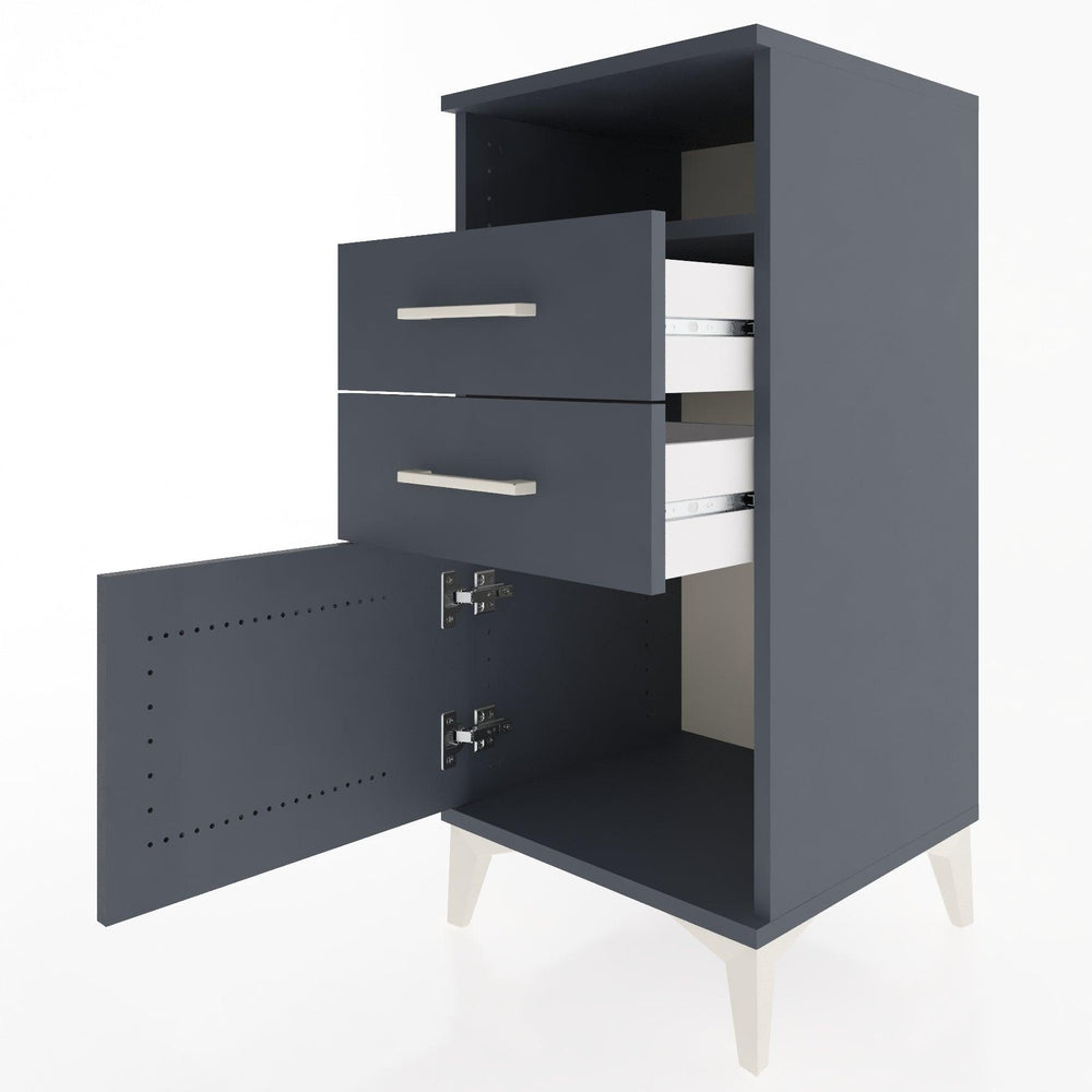 Woodntry Modular Nightstand Anthracite 44x44x84 cm Functional F50-2
