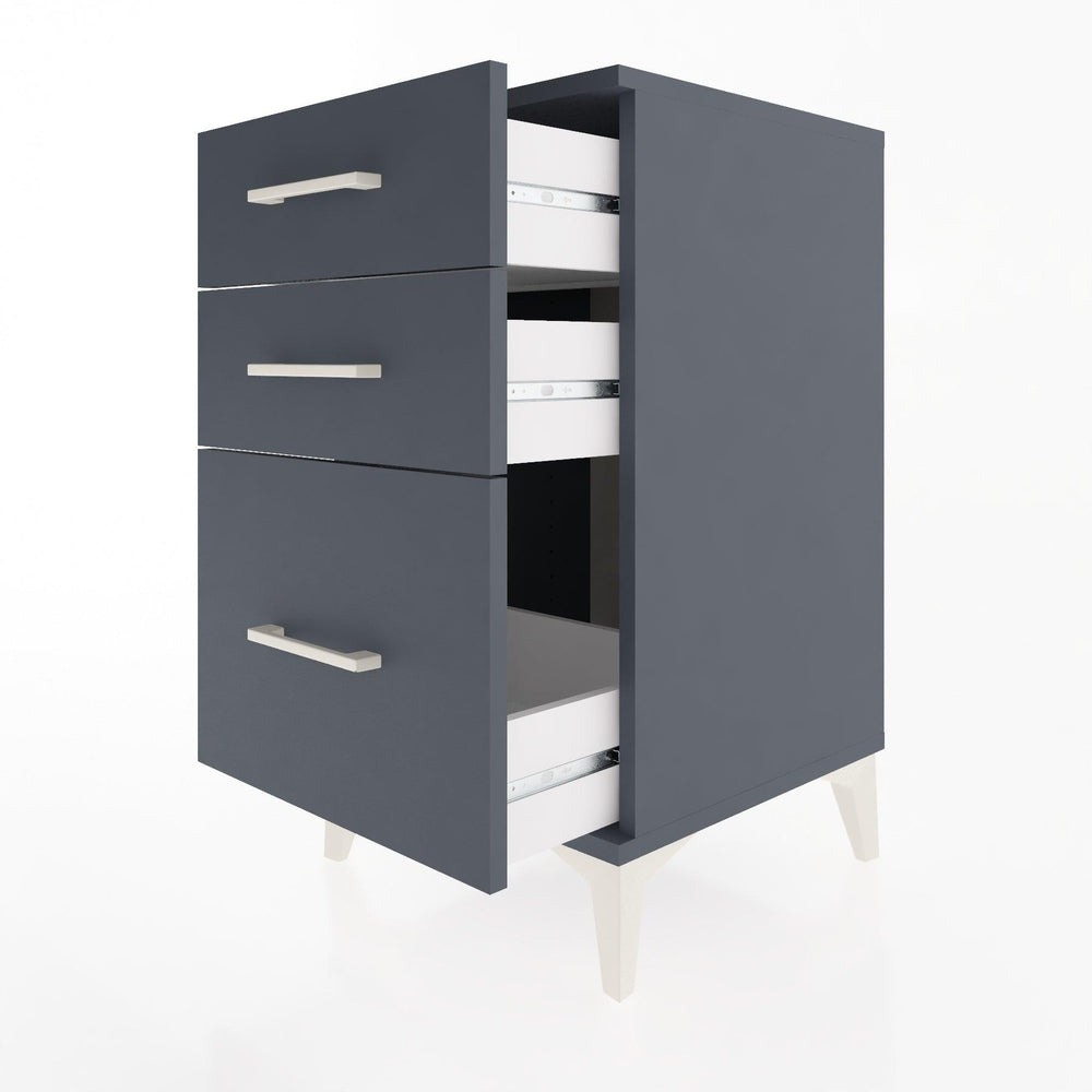 Woodntry Modüler Komodin Antrasit 44x44x68 cm Çekmeceli C6-2