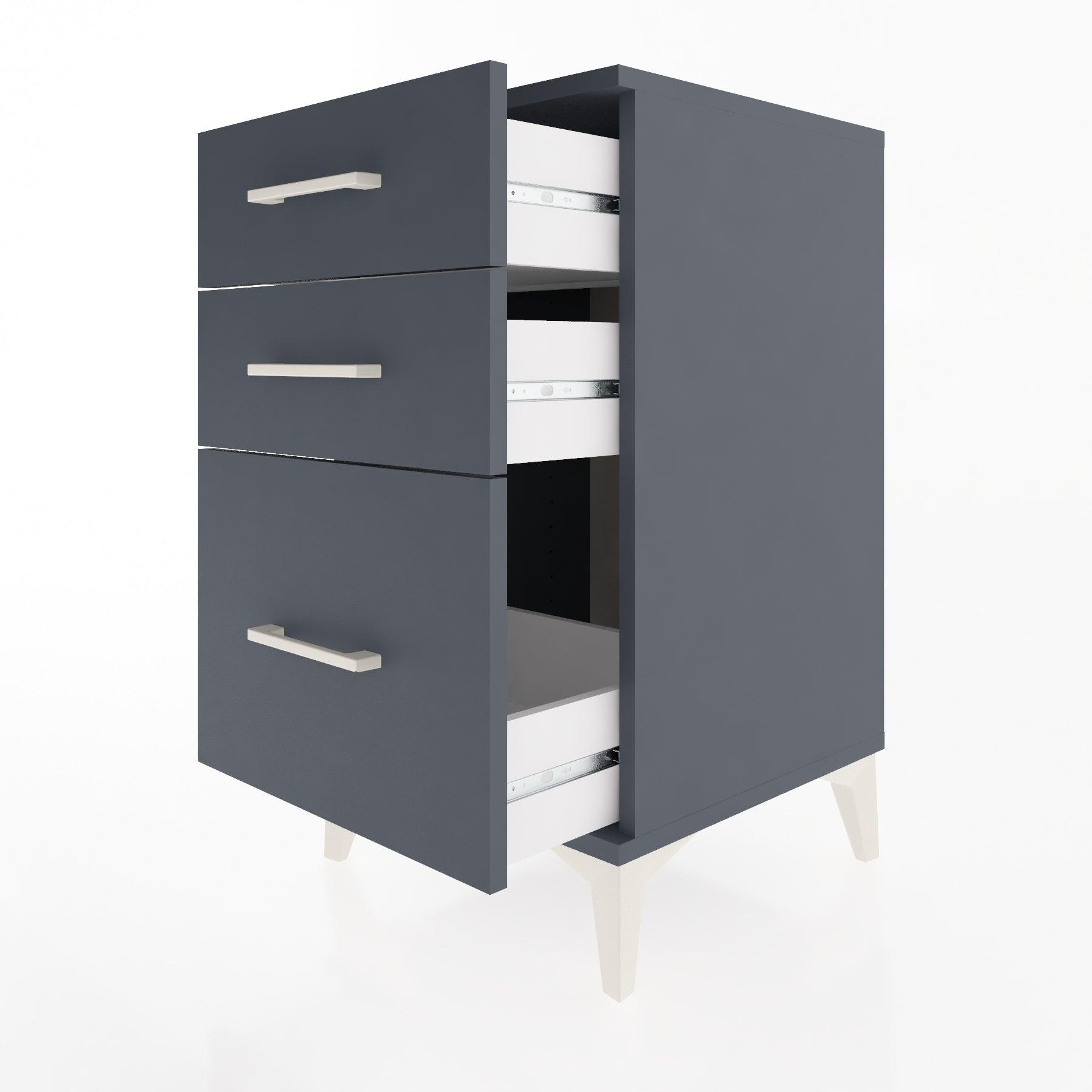 Woodntry Modular Nightstand Anthracite 44x44x68 cm Drawer C6-2