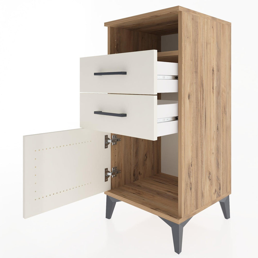 Woodntry Modular Nightstand Pine 44x44x84 cm Functional F50-3