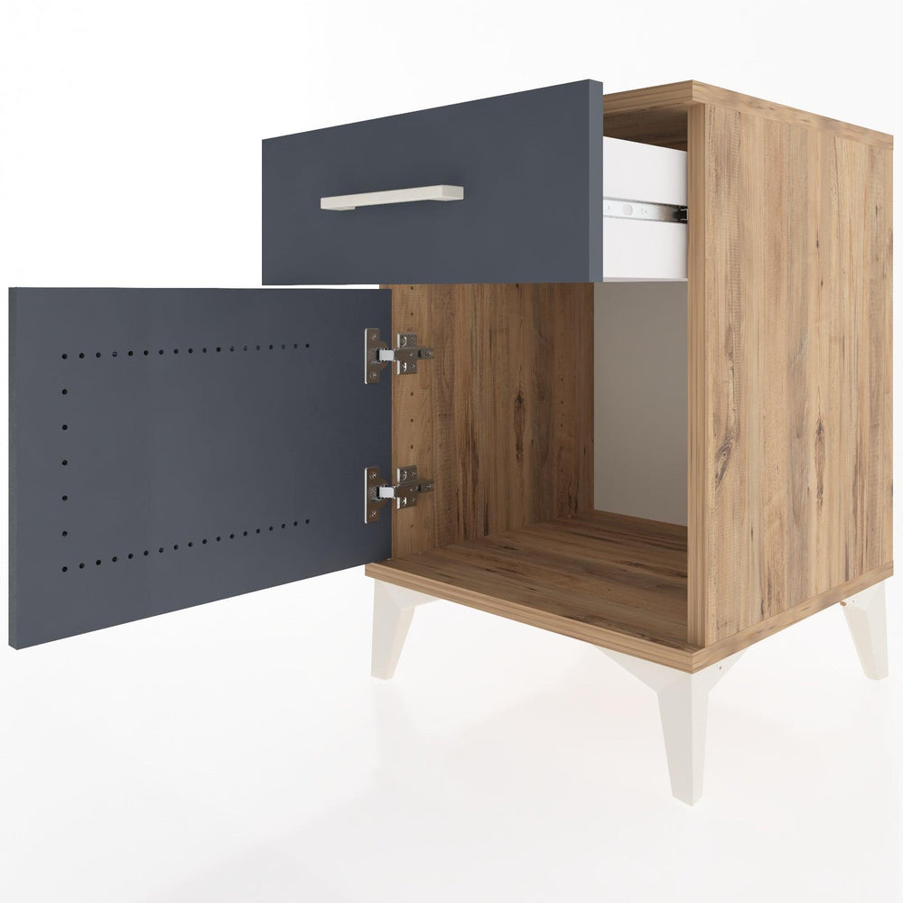 Woodntry Modular Nightstand Pine 44x44x52 cm with Cover and Drawer KC6-3