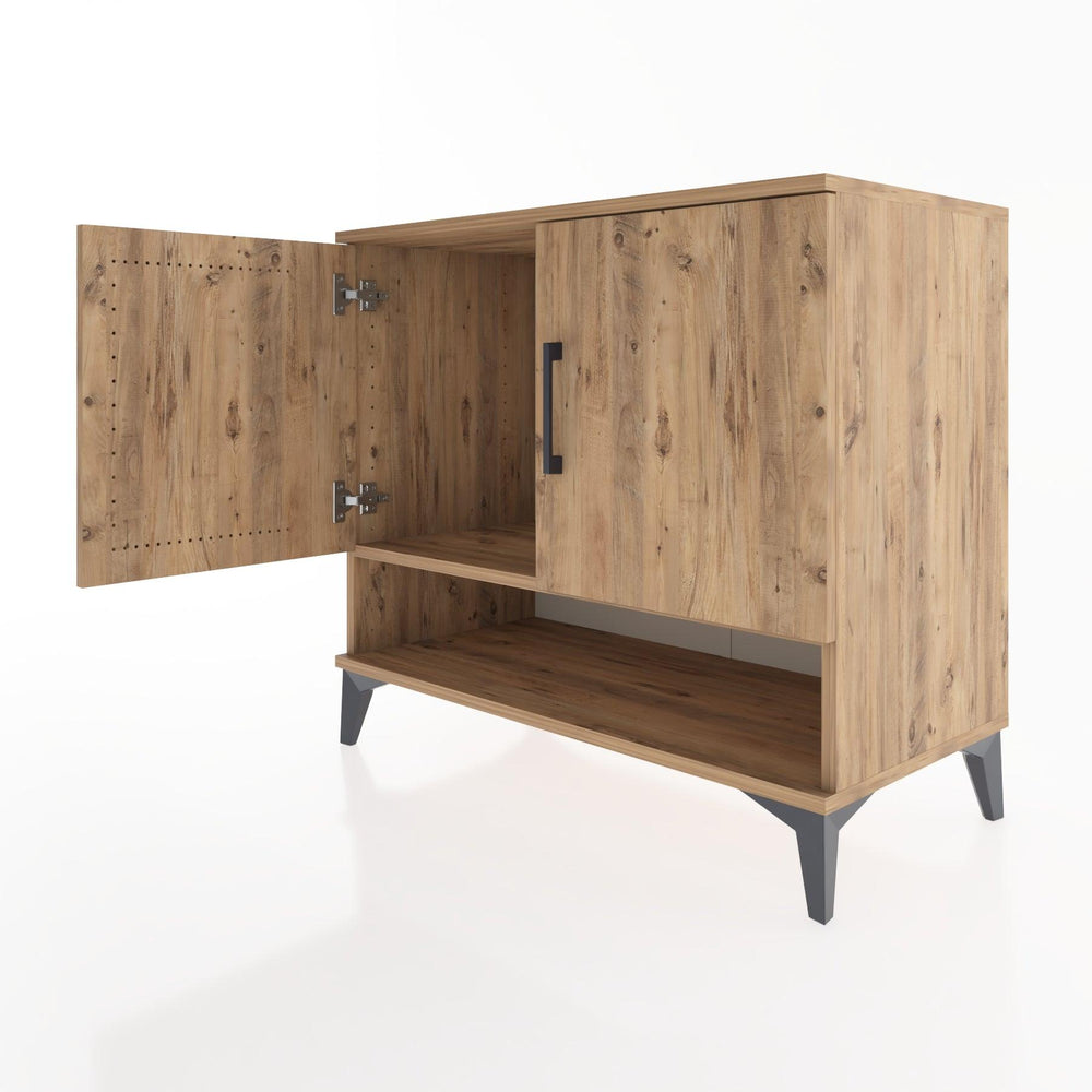 Woodntry Modüler Şifonyer Çam 88x44x68 cm Kapaklı ve Raflı KR6-3