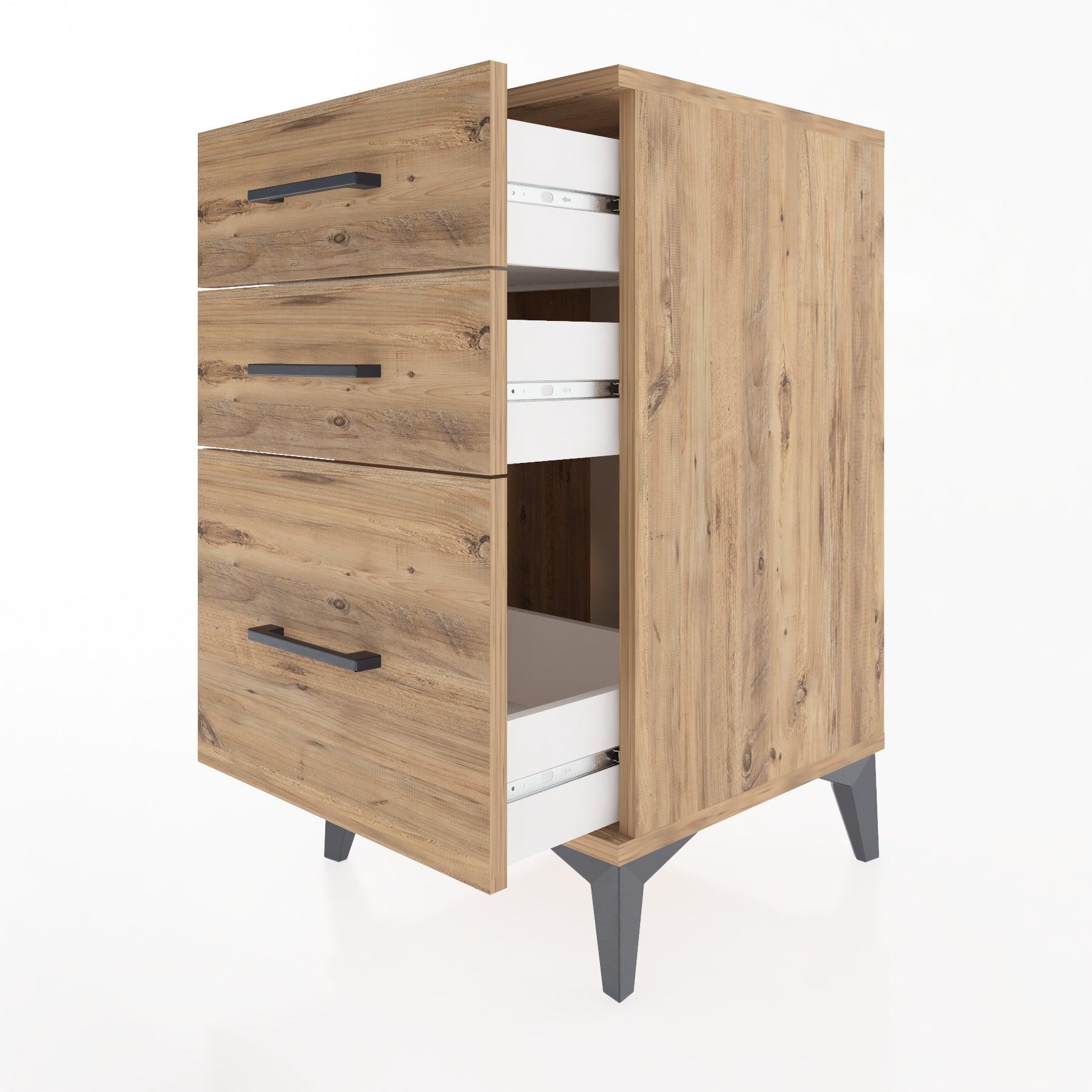 Woodntry Modular Nightstand Pine 44x44x68 cm Drawer C6-3