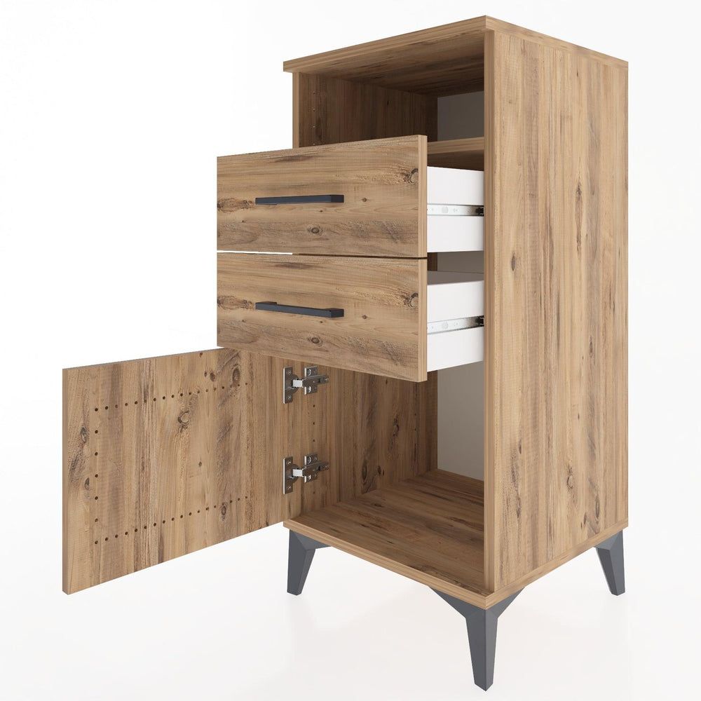 Woodntry Modular Nightstand Pine 44x44x84 cm Functional F50-3