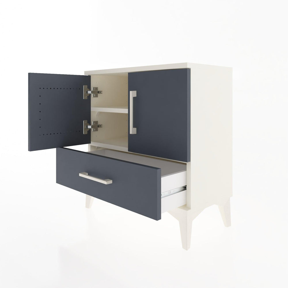 Woodntry Modular Nightstand Moonstone 60x30x52 cm with Cover and Drawer KC7-1