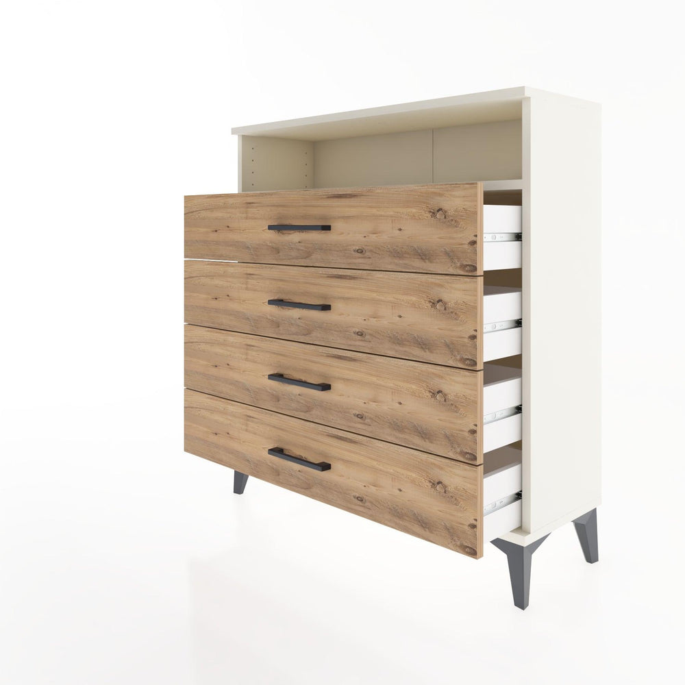 Woodntry Modular Dresser Moonstone 88x30x84 cm with Drawers and Shelves CR7-1