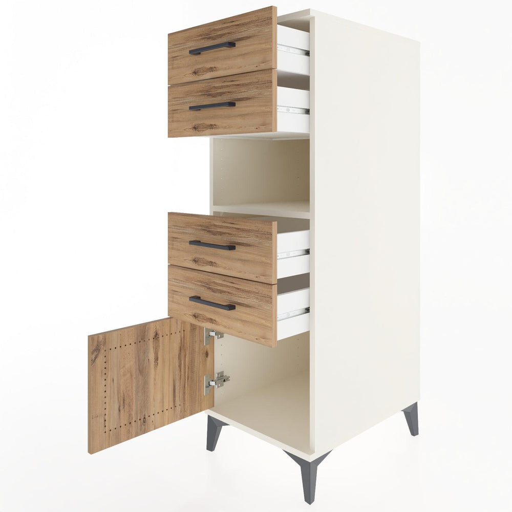 Woodntry Modular Cabinet Moonstone 44x30x122 cm Functional F7-1
