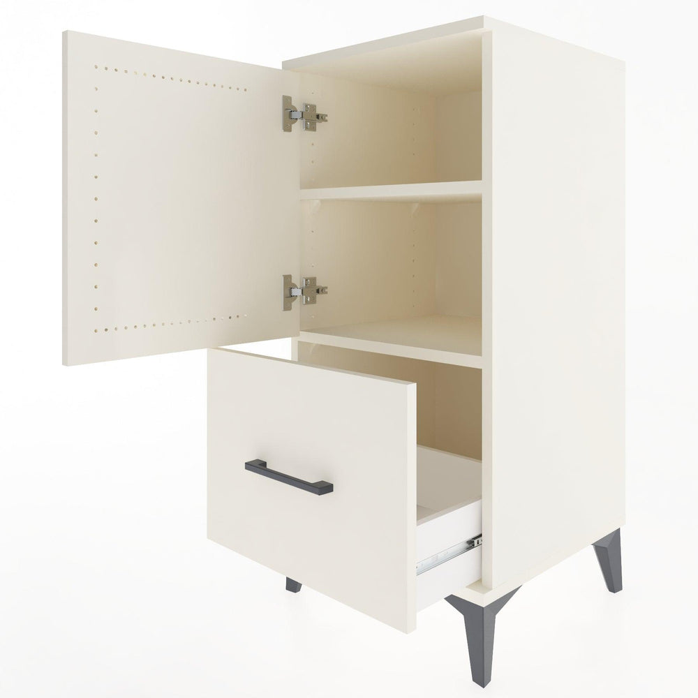 Woodntry Modular Nightstand Moonstone 44x44x84 cm with Cover and Drawer KC29-1