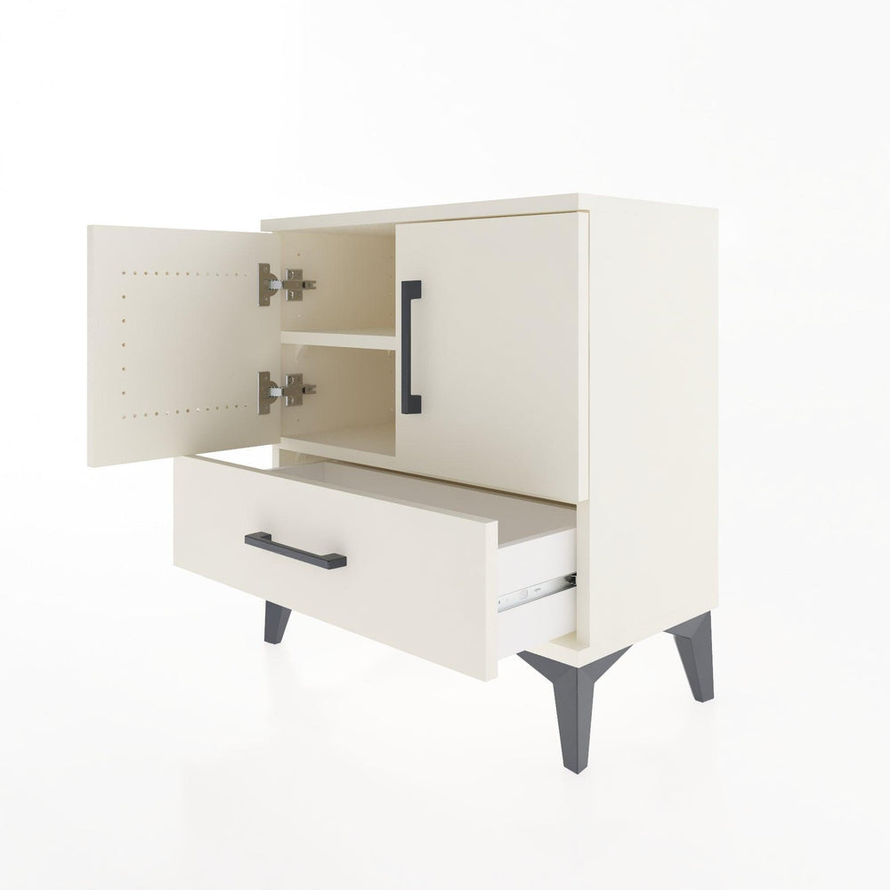 Woodntry Modular Nightstand Moonstone 60x30x52 cm with Cover and Drawer KC7-1