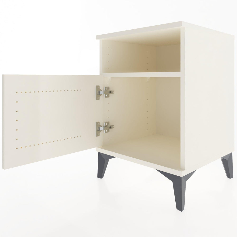 Woodntry Modular Nightstand Moonstone 44x44x52 cm with Cover and Shelf KR7-1