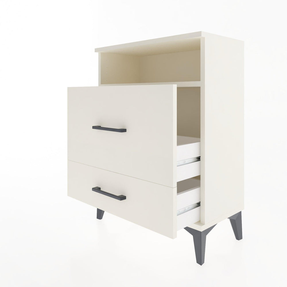 Woodntry Modular Nightstand Moonstone 60x30x68 cm with Drawer and Shelf CR7-1