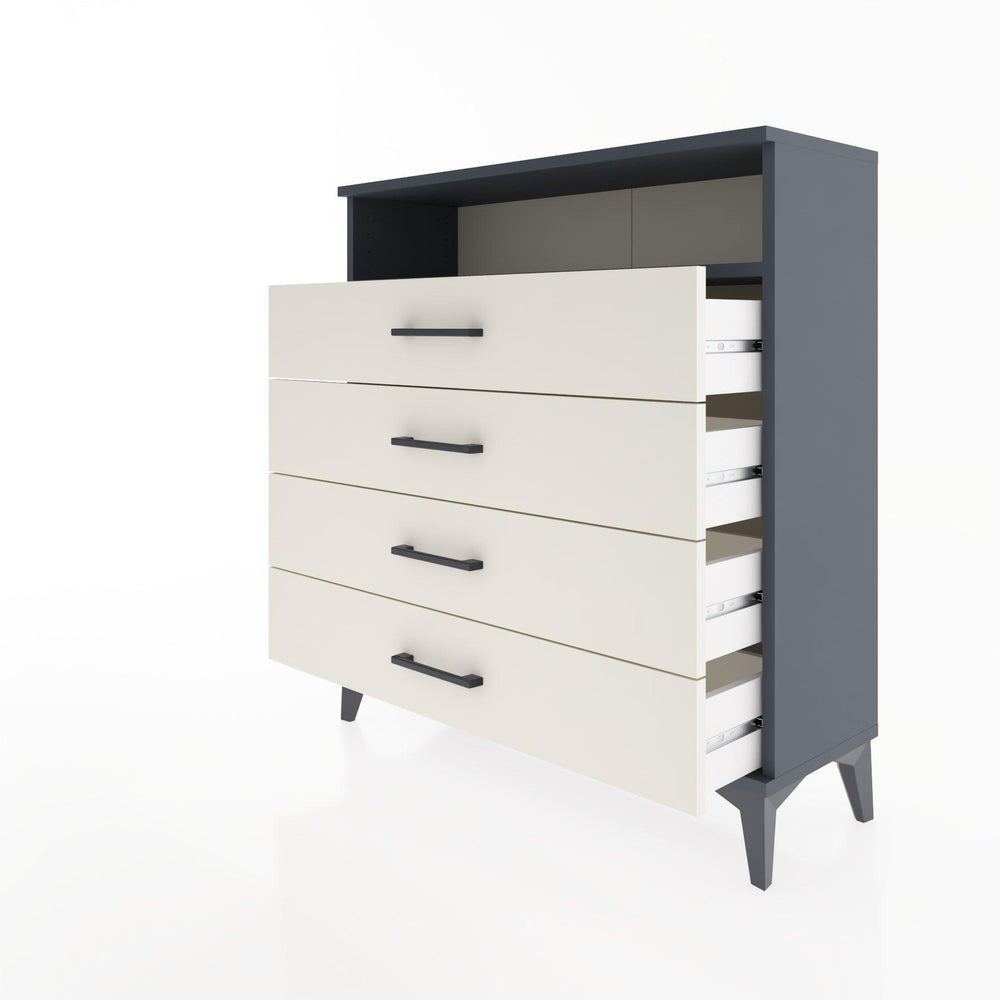 Woodntry Modular Dresser Anthracite 88x30x84 cm with Drawers and Shelves CR7-2