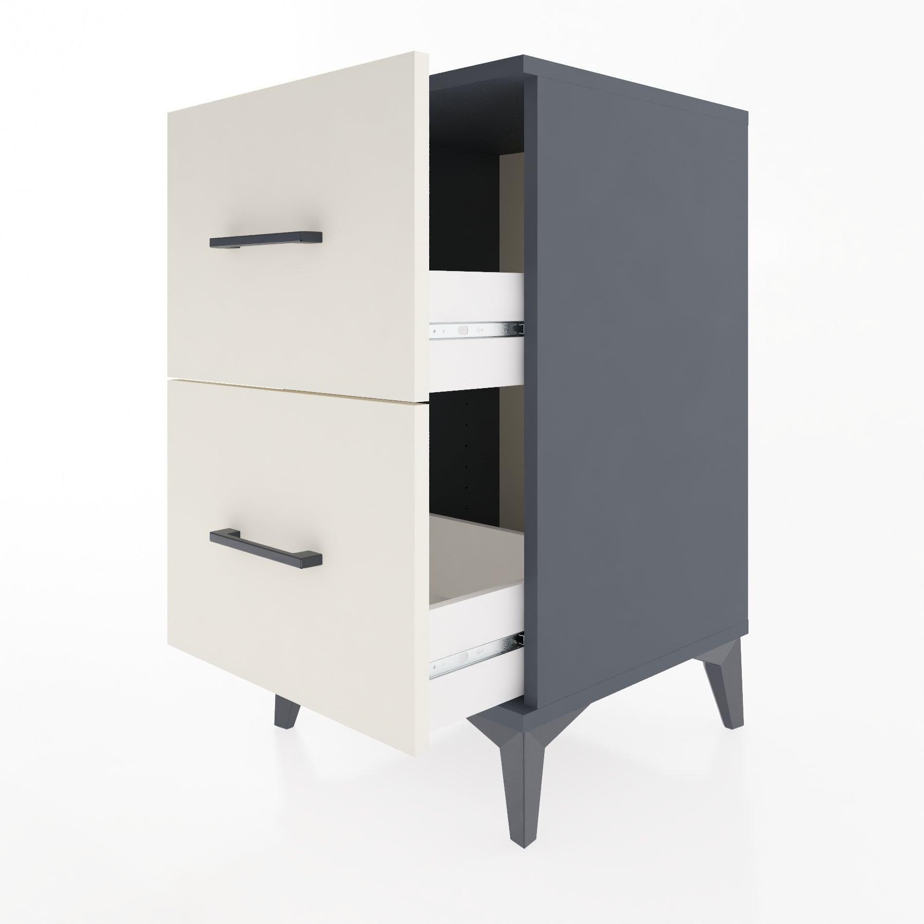 Woodntry Modular Nightstand Anthracite 44x44x68 cm Drawer C7-2